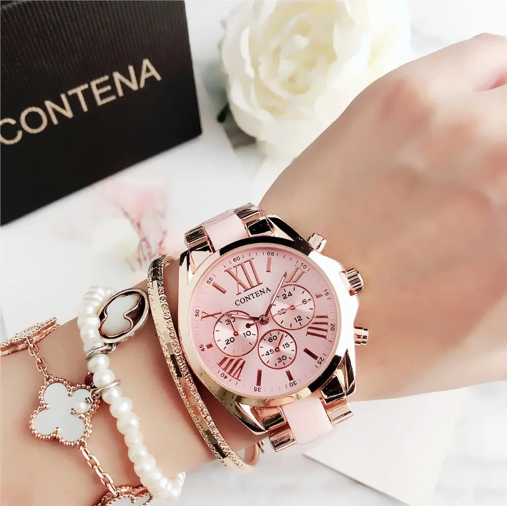 Vonza24 Fusion⢠Top Luxury Brand Rose Gold Quartz Women's Watch Ladies Fashion Watch Women Wristwatches Female Clock