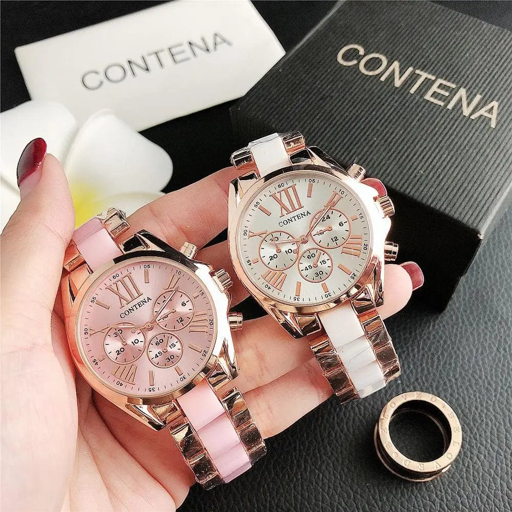 Vonza24 Fusion⢠Top Luxury Brand Rose Gold Quartz Women's Watch Ladies Fashion Watch Women Wristwatches Female Clock