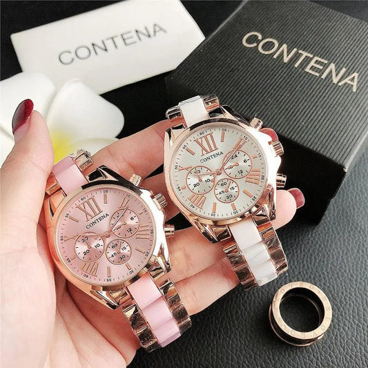 Vonza24 Fusion⢠Top Luxury Brand Rose Gold Quartz Women's Watch Ladies Fashion Watch Women Wristwatches Female Clock