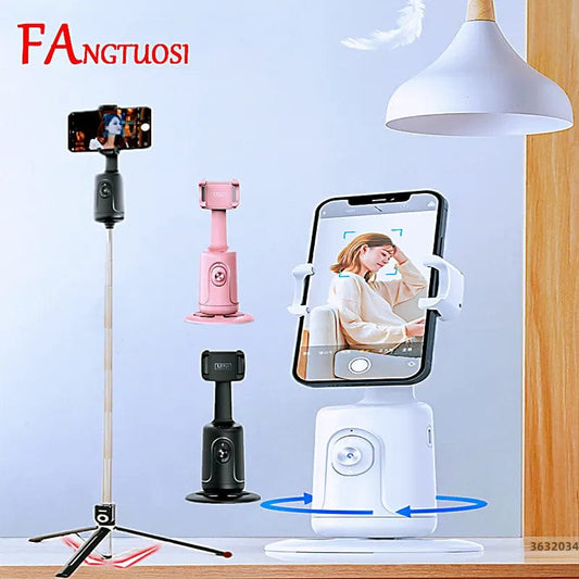 Vonza24 Fusion⢠FANGTUOSI 360 Degrees Rotation Gimbal Stabilizer With Selfie Tripod Follow Shooting Function gimbal For Live Video Photography
