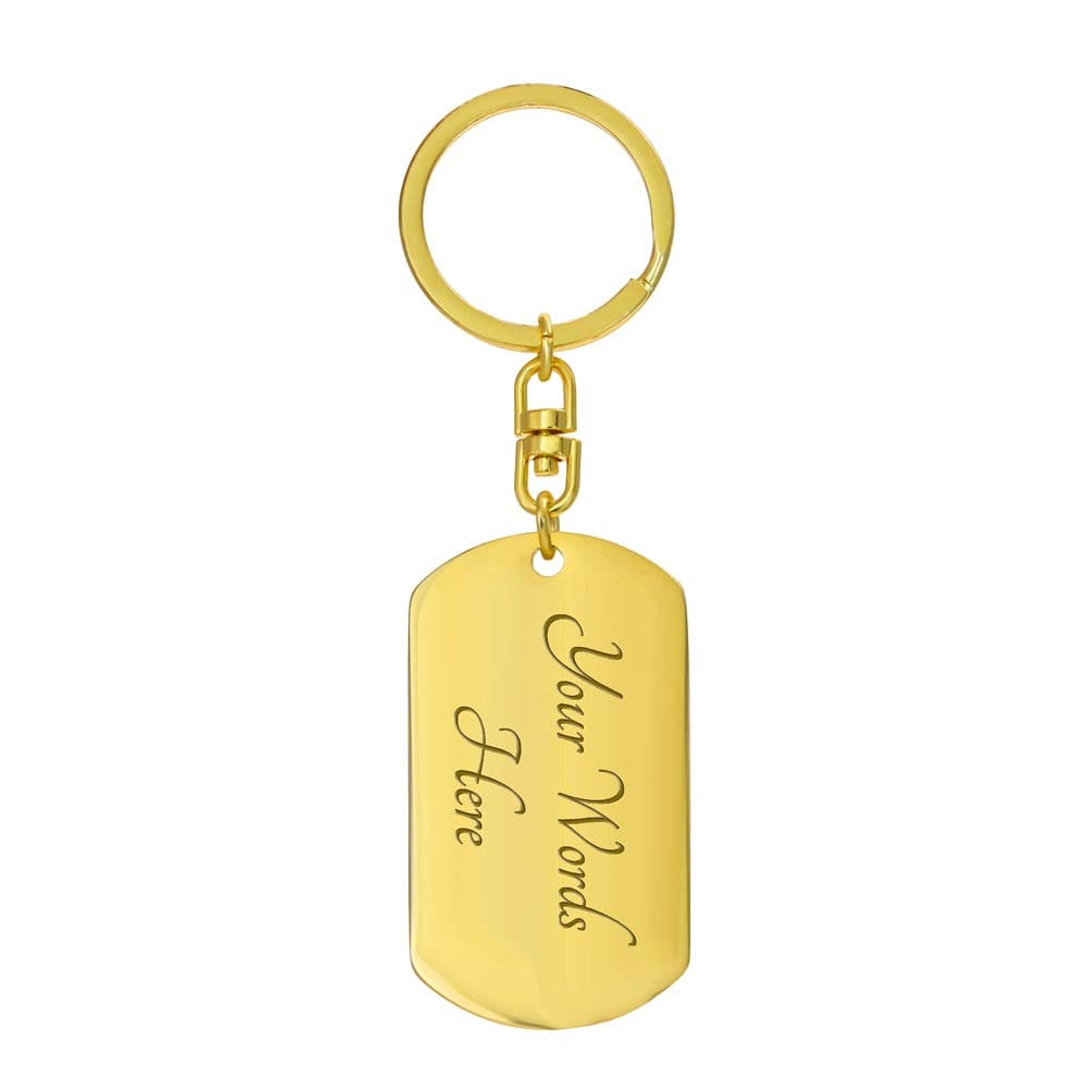 To My Stellar Son | The Bravest | Graphic Dog Tag Keychain
