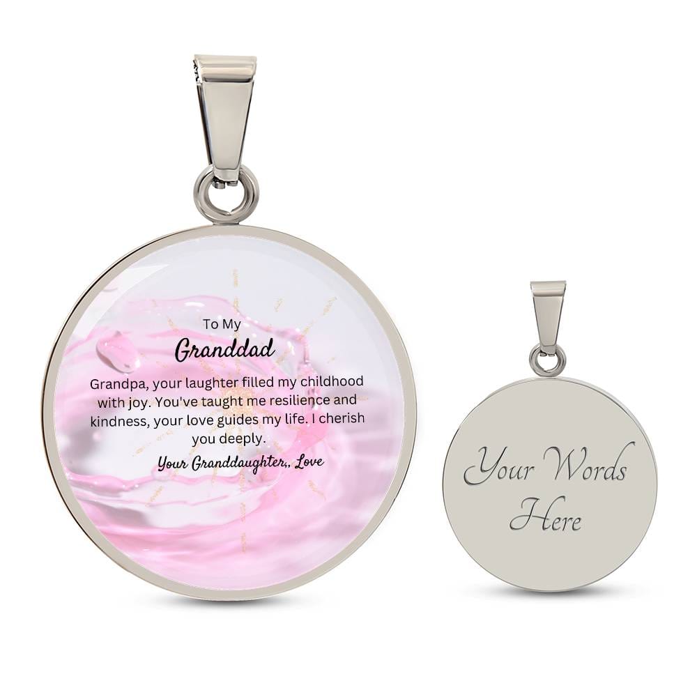 To My Heroic Granddad | Customizable Luxury Silver and Gold Finish Necklace