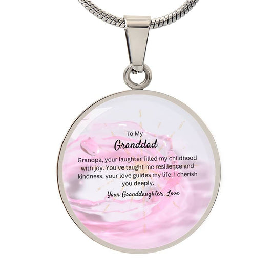 To My Heroic Granddad | Customizable Luxury Silver and Gold Finish Necklace