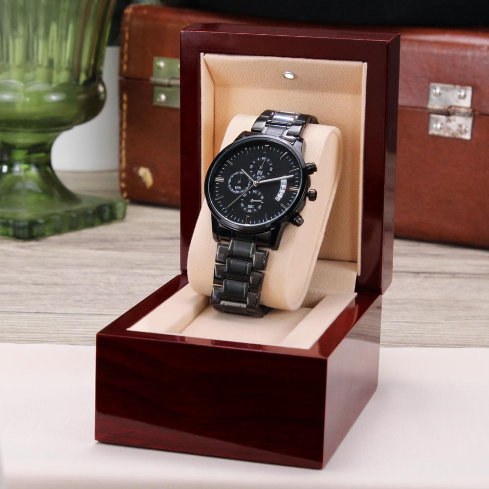 To My Fitness Guru Dad | An Engraved Chronograph Watch just for your style
