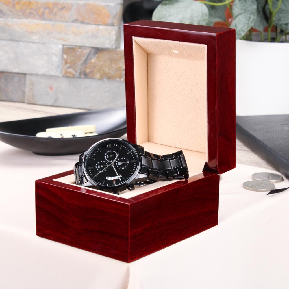To My Fitness Guru Dad | An Engraved Chronograph Watch just for your style