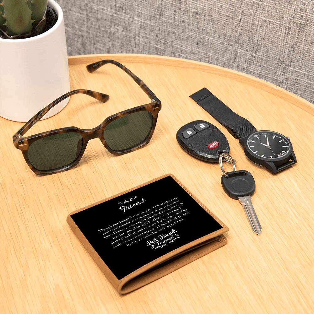 To My Best Friend | Graphic Leather Wallet | A symbolic gesture of our friendship