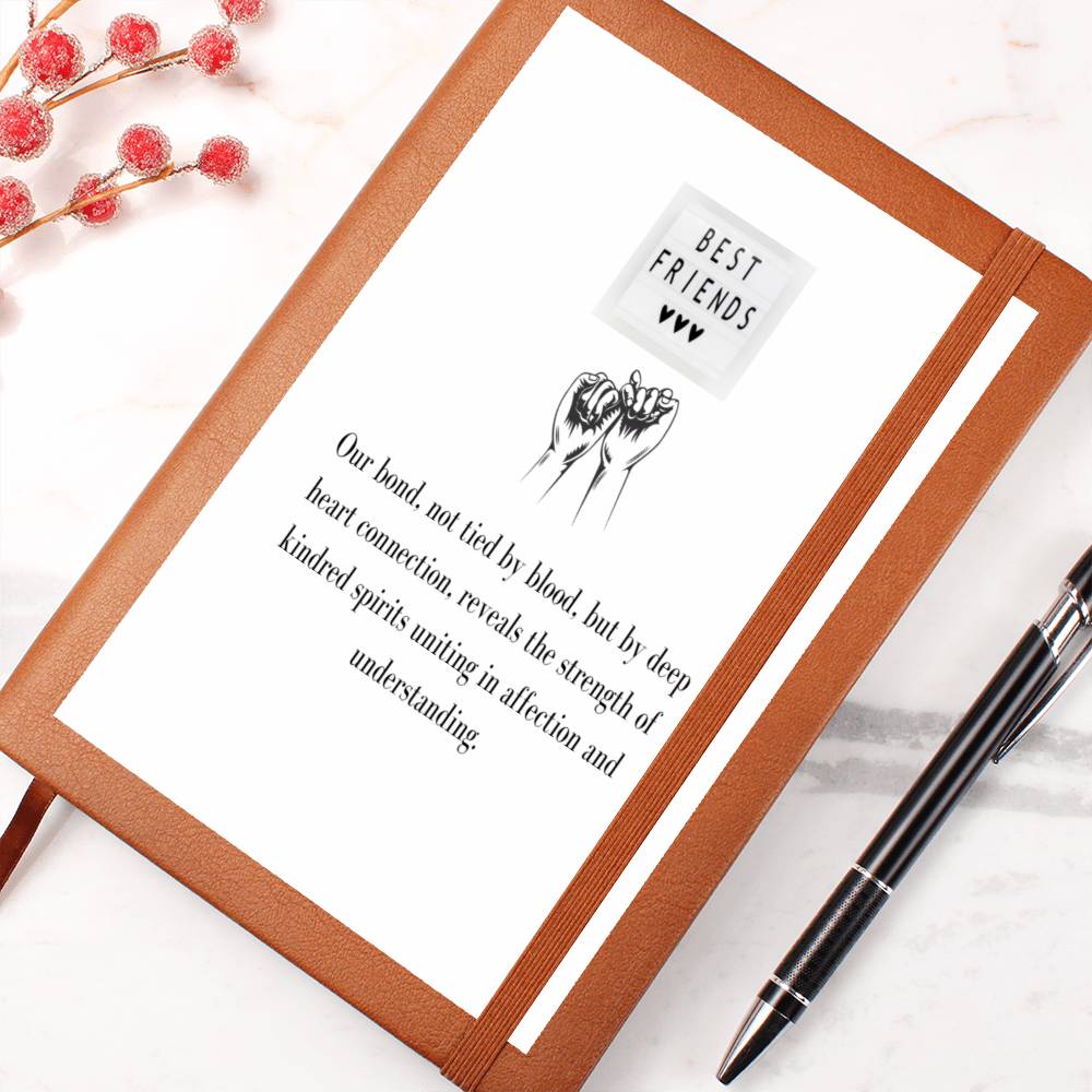 To My Confidant | Graphic Leather Journal | A token for an appreciation