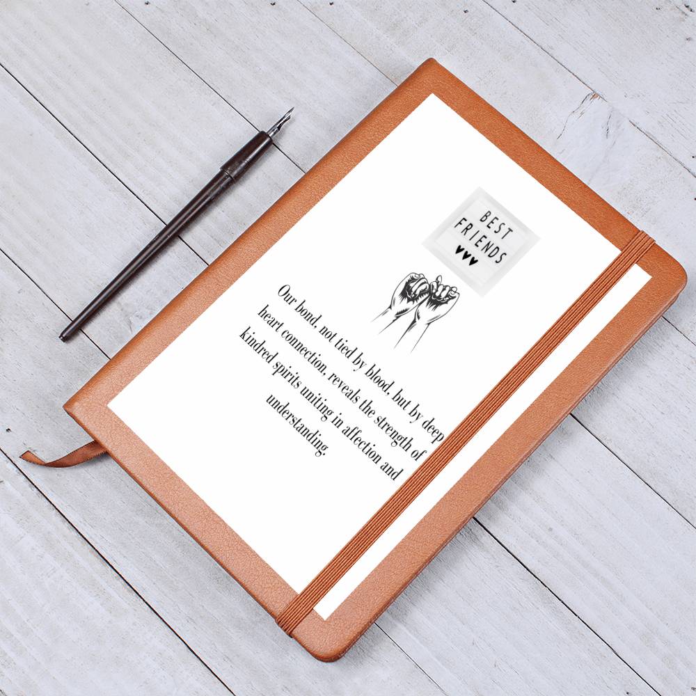 To My Confidant | Graphic Leather Journal | A token for an appreciation