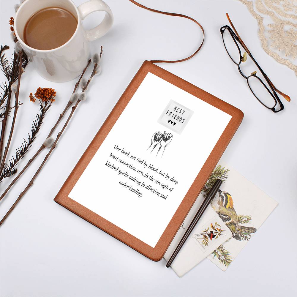 To My Confidant | Graphic Leather Journal | A token for an appreciation