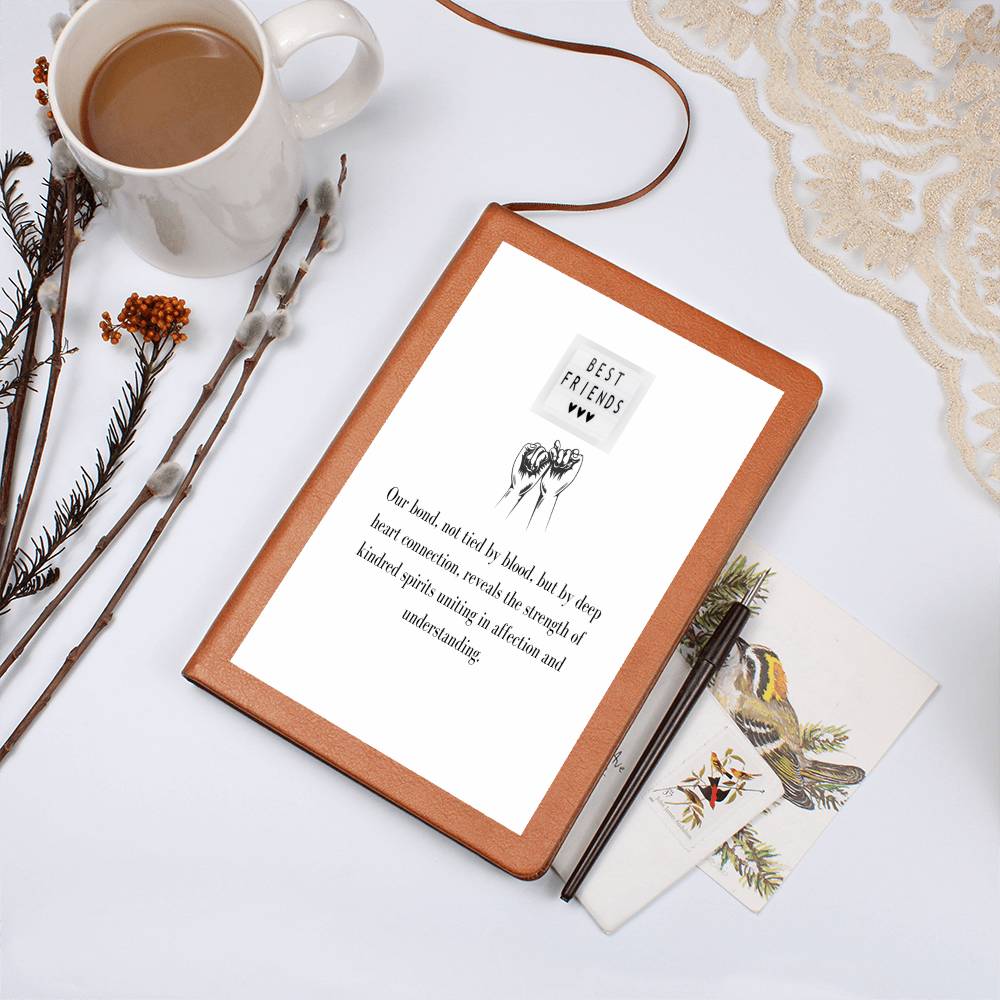 To My Confidant | Graphic Leather Journal | A token for an appreciation