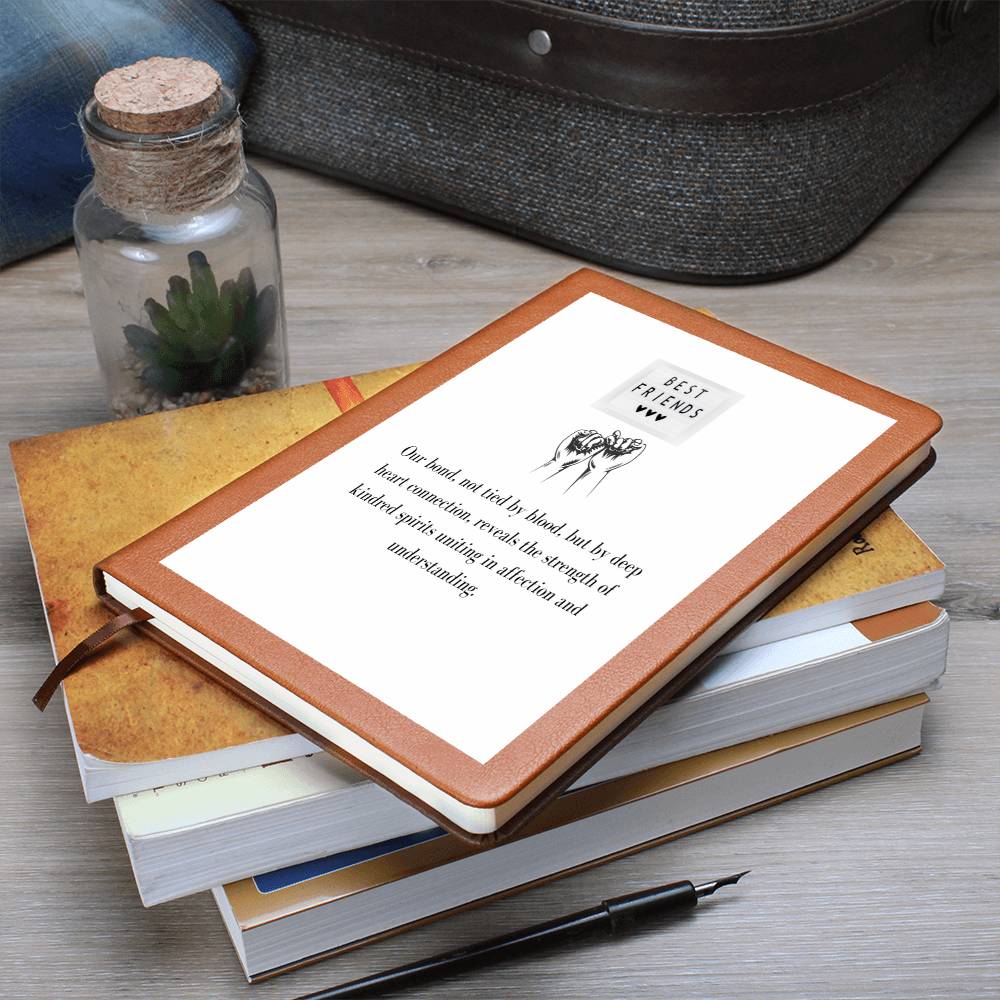 To My Confidant | Graphic Leather Journal | A token for an appreciation