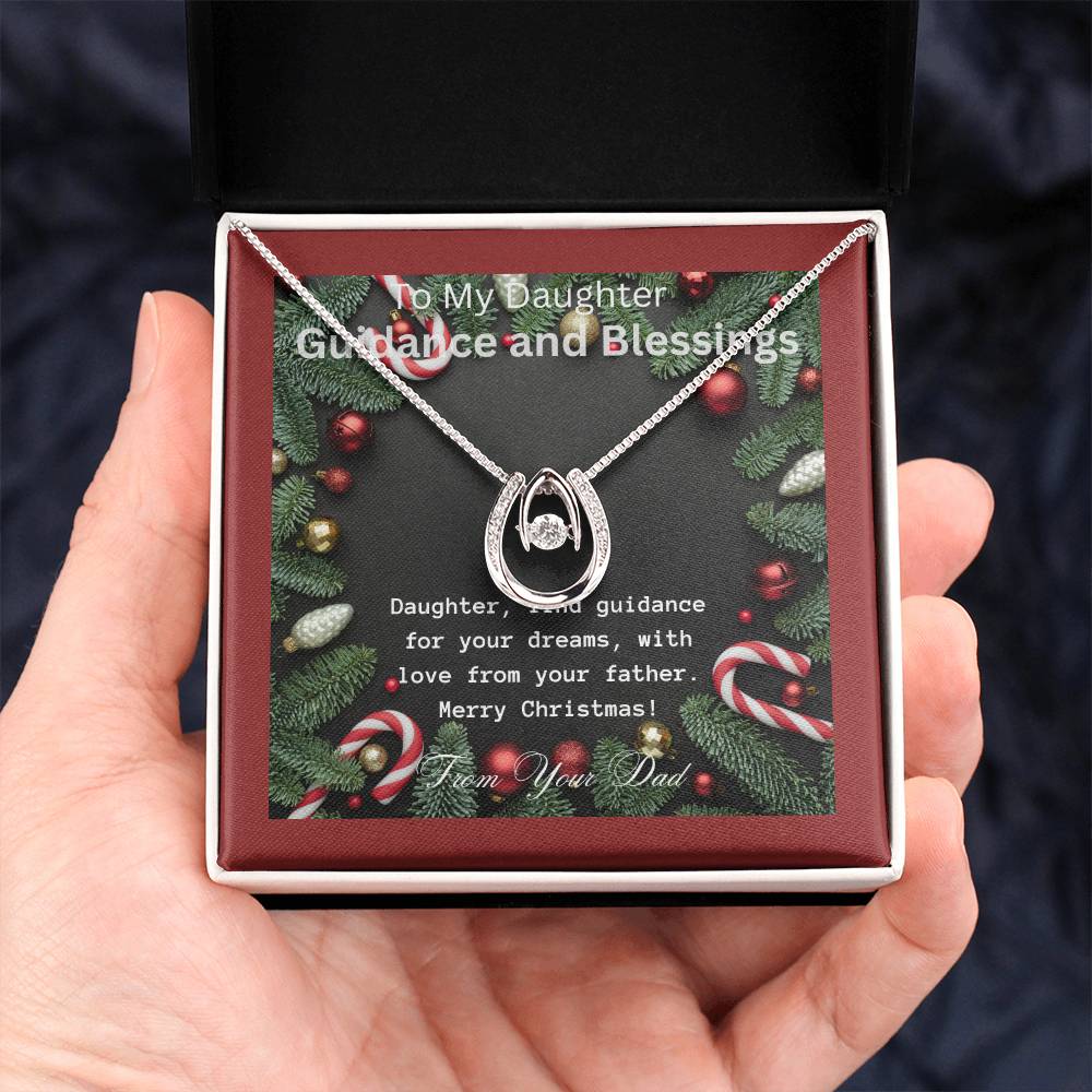 To My Daughter, Guidance and Blessings | Pendant Necklace | For her dreams on Christmas