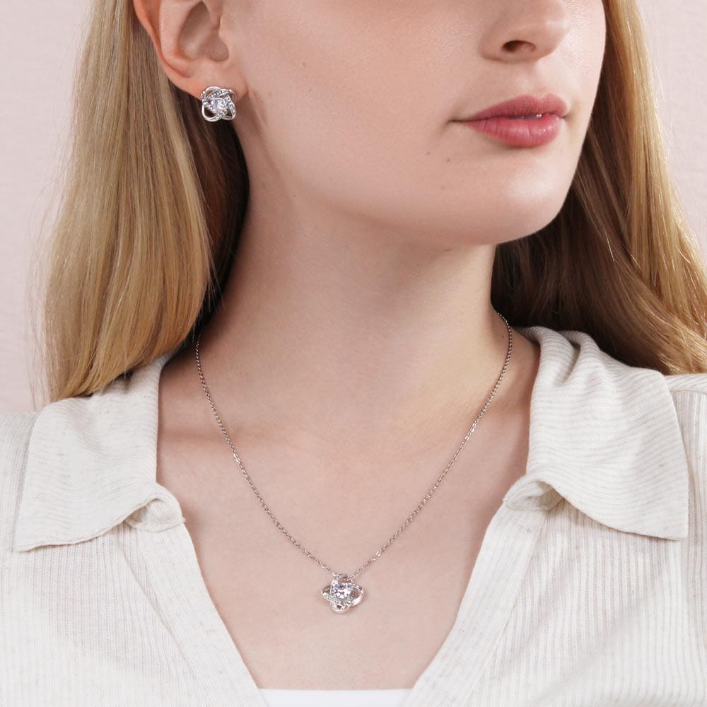 To My Sexy-Smokin Wife | Love Knot Earring & Necklace | Makes a perfect gift
