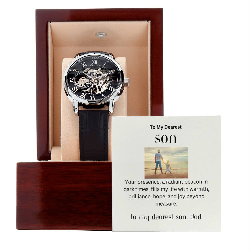To My Precious Son | An exquisite Open Watch meticulously crafted to your style