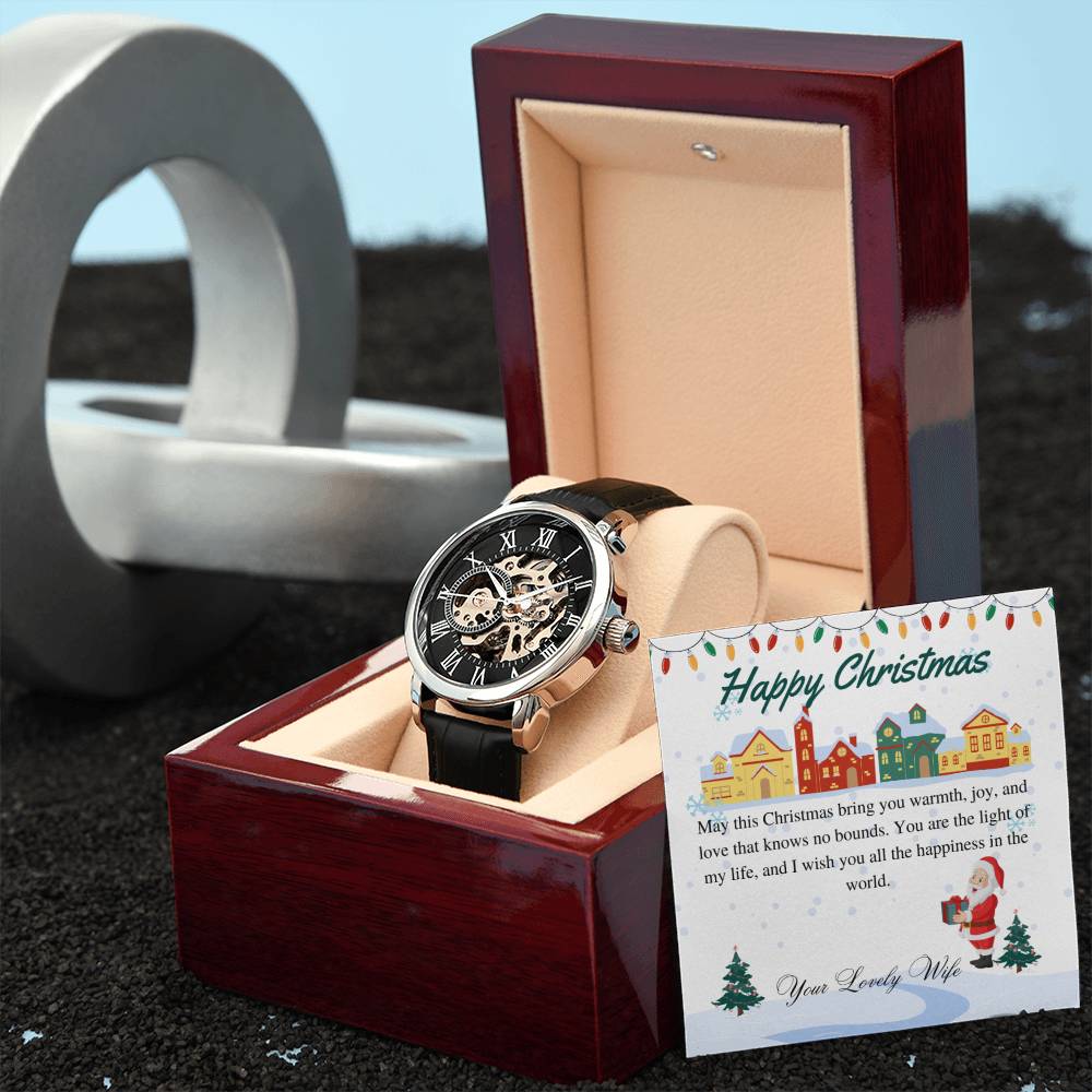 To My Husband | Openwork Watch | Wish you good health and happiness | Merry Christmas