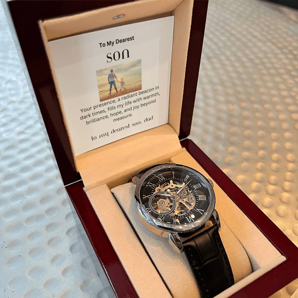 To My Precious Son | An exquisite Open Watch meticulously crafted to your style