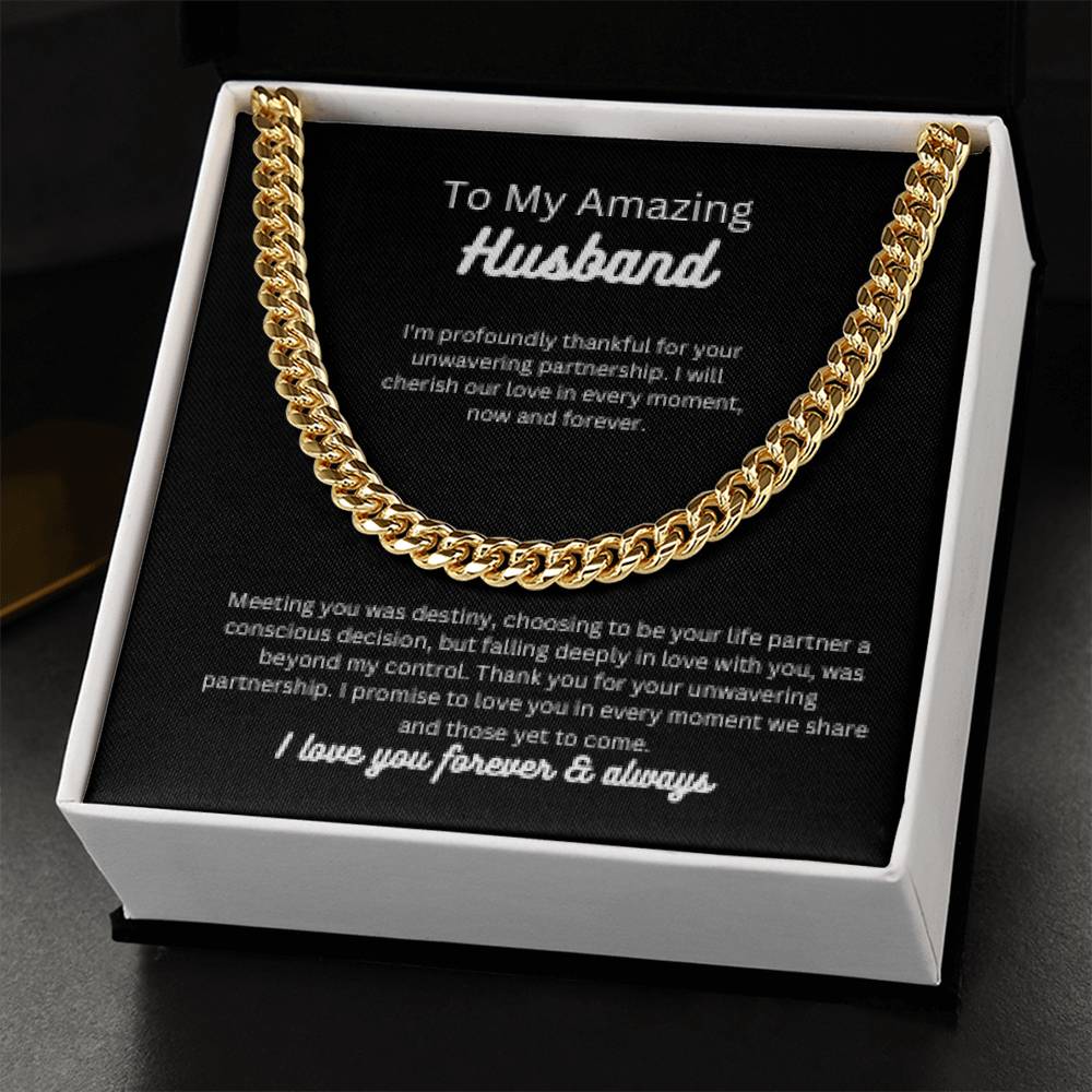 To my amazing husband | This previous Cuban Link Chain is befitting and perfect
