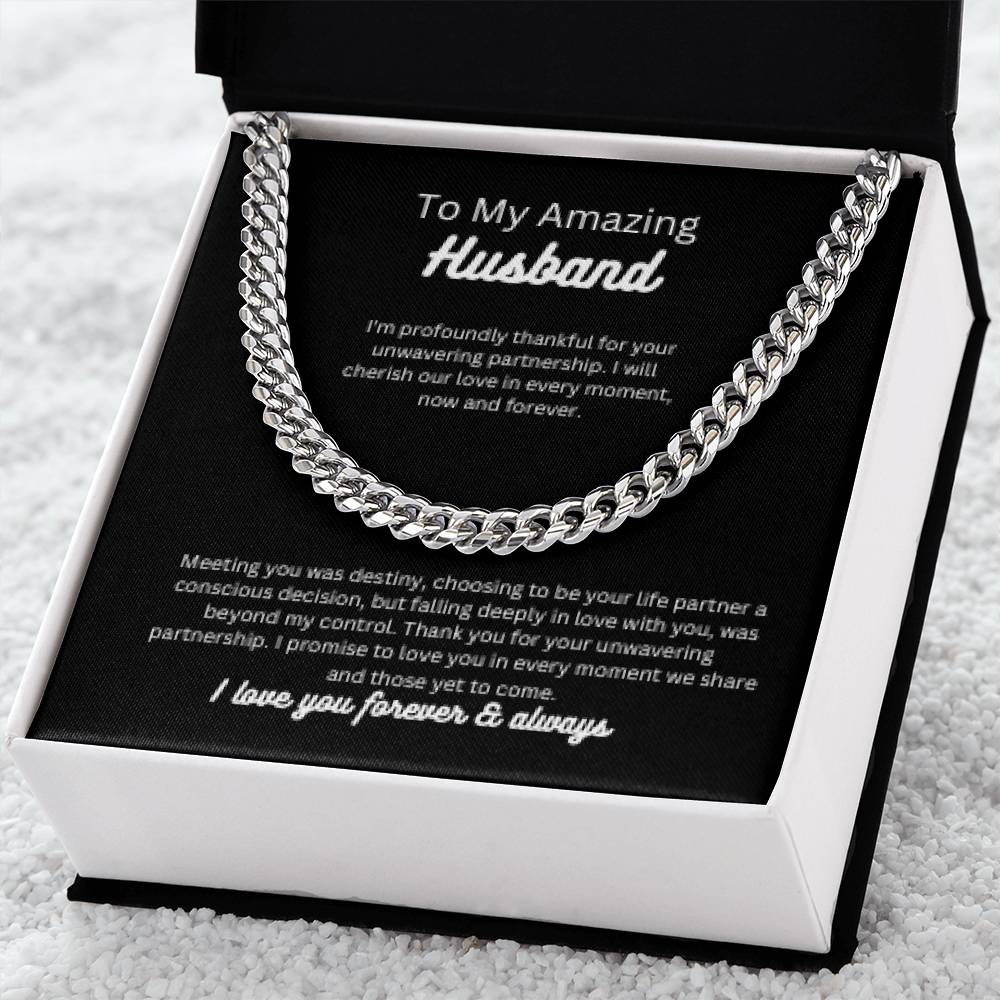 To my amazing husband | This previous Cuban Link Chain is befitting and perfect