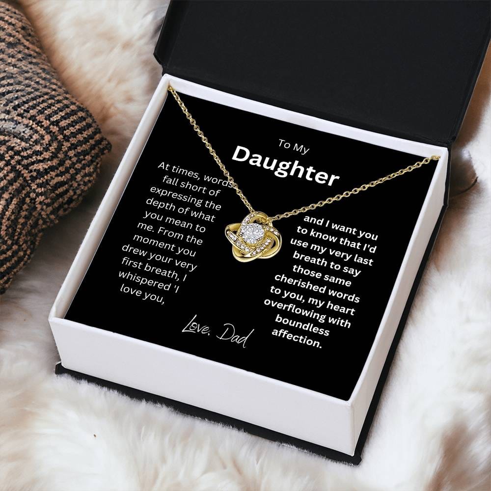 To My Beautiful and Smart Daughter | Precious Love Knot Necklace| Our Bond Forever