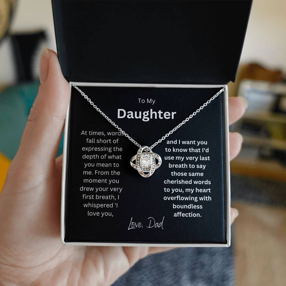 To My Beautiful and Smart Daughter | Precious Love Knot Necklace| Our Bond Forever