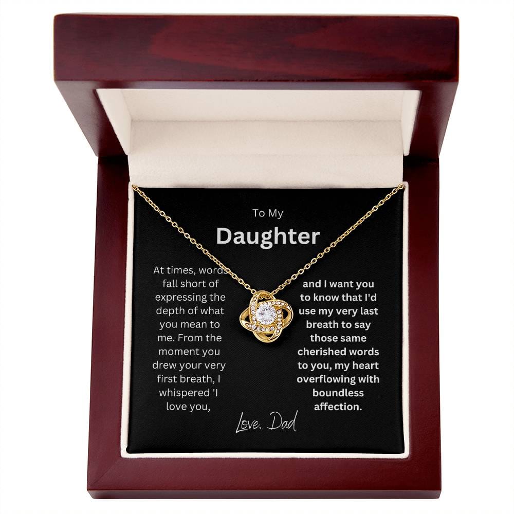 To My Beautiful and Smart Daughter | Precious Love Knot Necklace| Our Bond Forever