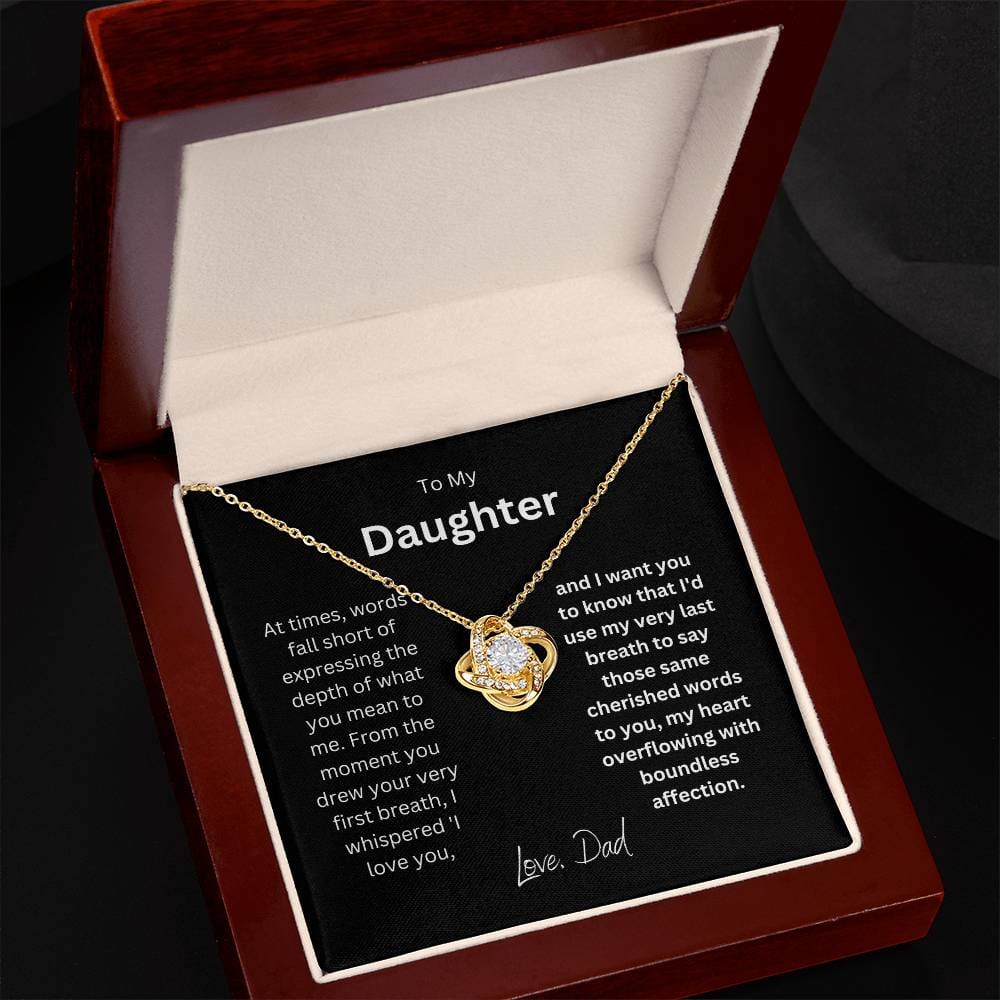 To My Beautiful and Smart Daughter | Precious Love Knot Necklace| Our Bond Forever