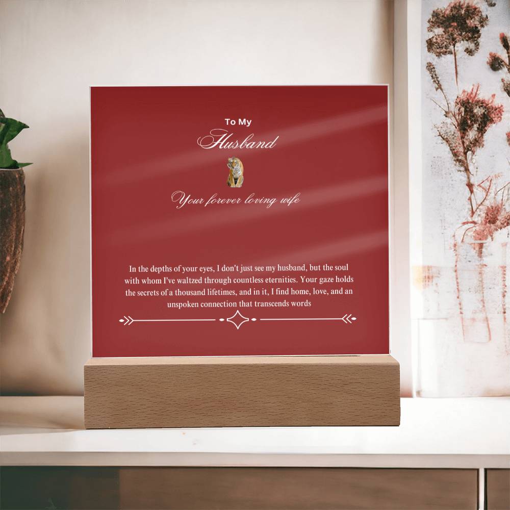 To My Home and Heart | Square Acrylic Plaque | I am blessed to call you mine