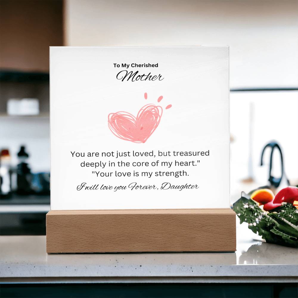 To My Cherish Mother | This Heartfelt Acrylic Plaque says it all