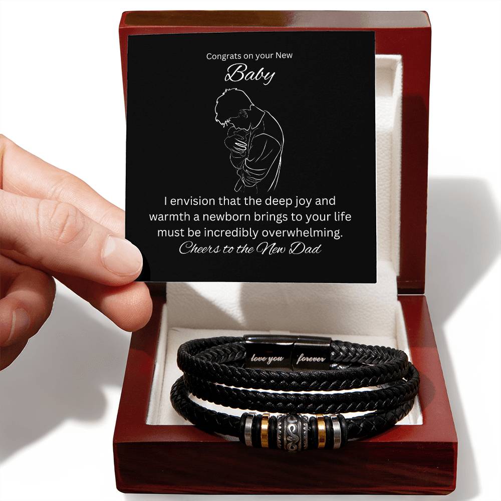 To New Dad in Town | Love You Forever Bracelet | Cheers to your Newborn