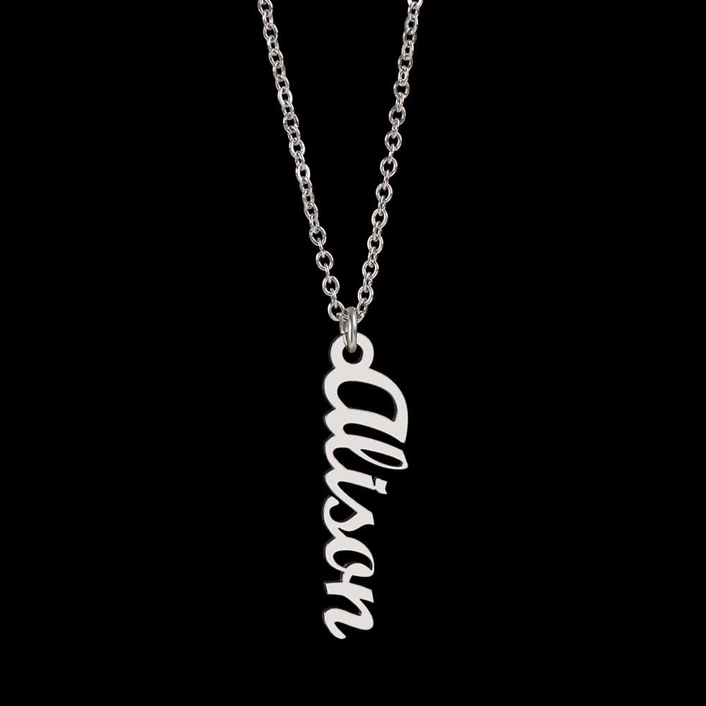 To My Enduring Friend | Vertical Name Necklace | Here's to many more years to come