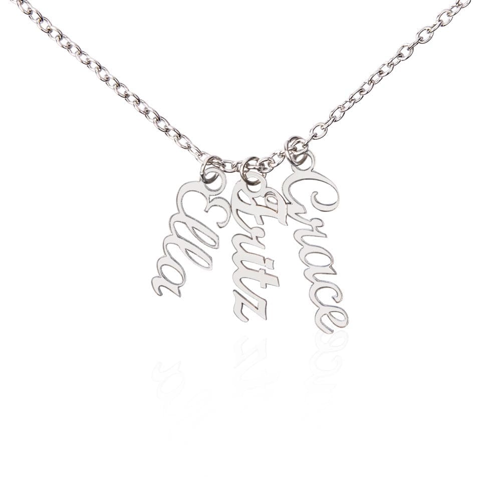 To My Enduring Friend | Vertical Name Necklace | Here's to many more years to come