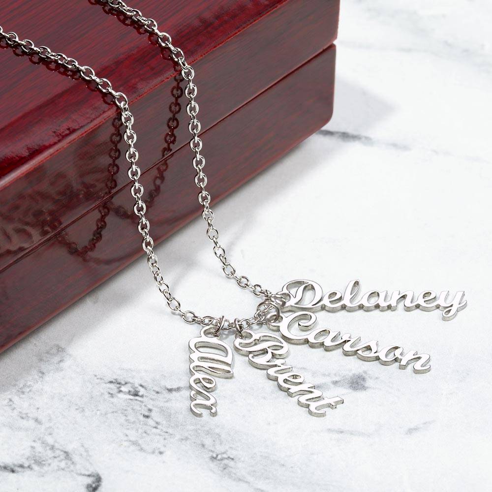 To My Incredible Friend | Personalized Vertical Name Necklace | Stainless Steel Custom Made