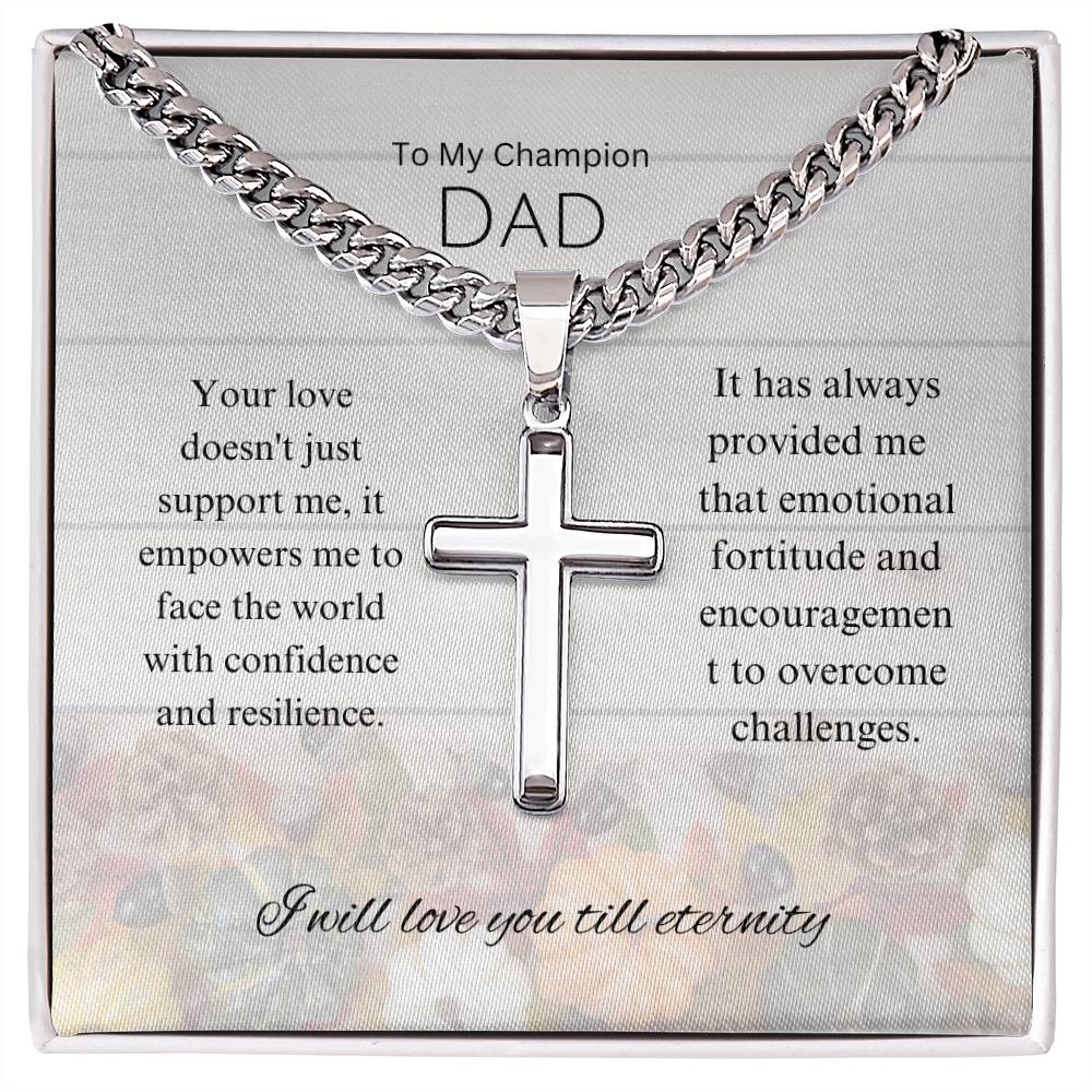 ShineOn Fulfillment Jewelry Two Tone Box To My Champion | Personalized Vertical Name Necklace | An expression of my love