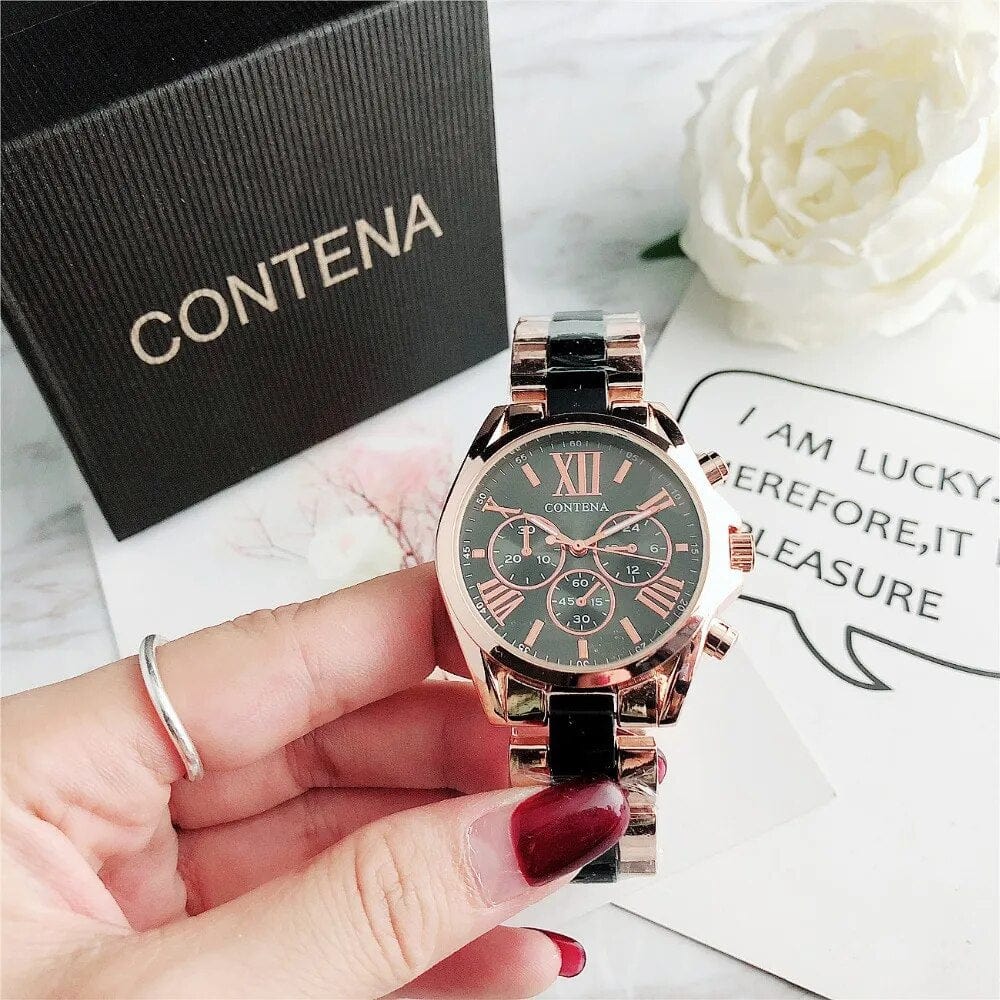 Vonza24 Fusion™ Top Luxury Brand Rose Gold Quartz Women's Watch Ladies Fashion Watch Women Wristwatches Female Clock