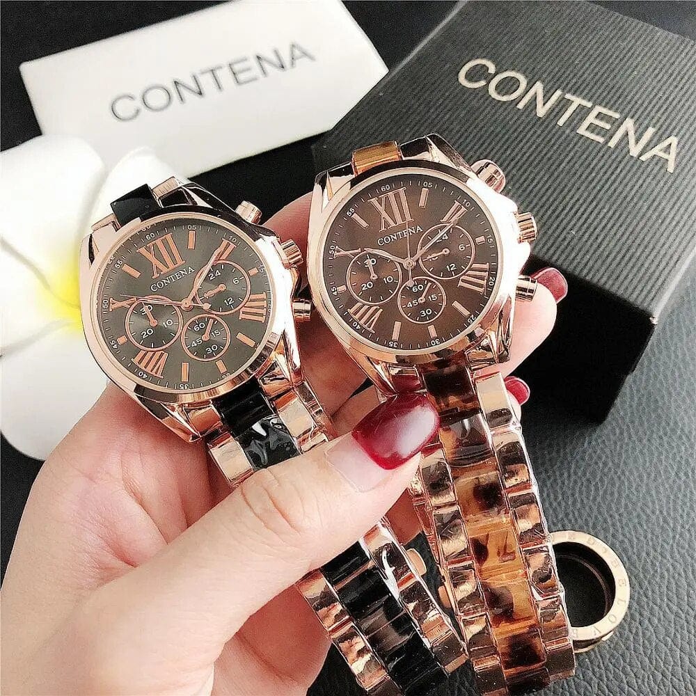 Vonza24 Fusion™ Top Luxury Brand Rose Gold Quartz Women's Watch Ladies Fashion Watch Women Wristwatches Female Clock