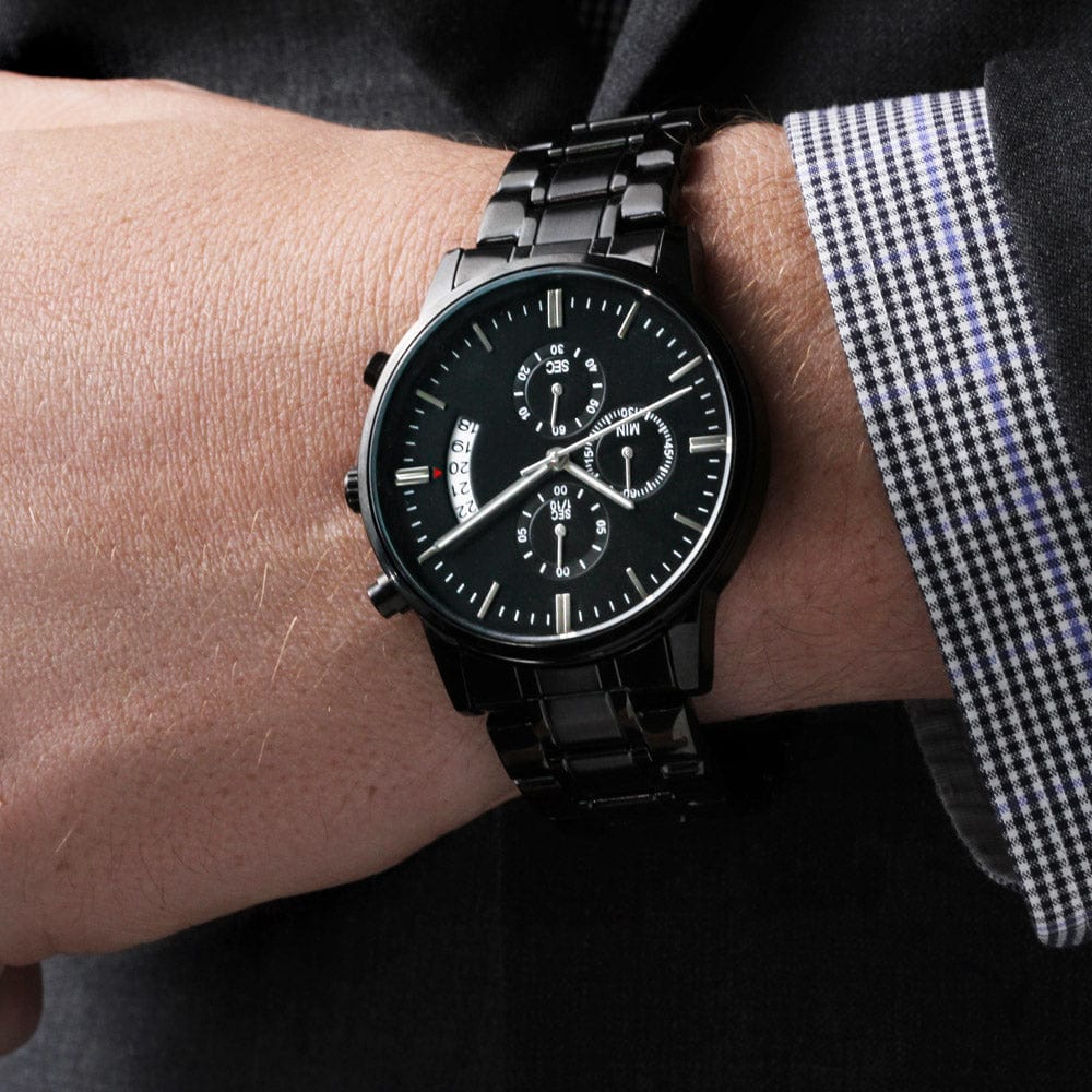 To My Fitness Guru Dad | An Engraved Chronograph Watch just for your style