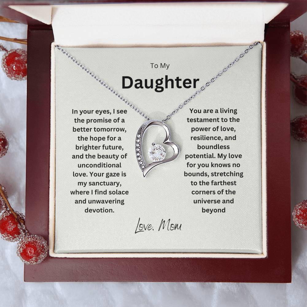 To My Daughter | Forever Love Necklace | Gorgeous gemstone worthy of a Princess