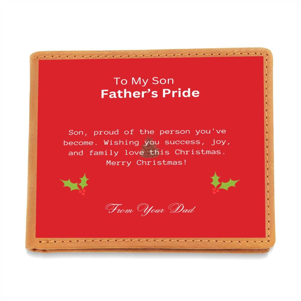 To My Son, Father's Pride | Graphic Leather Wallet | For Christmas