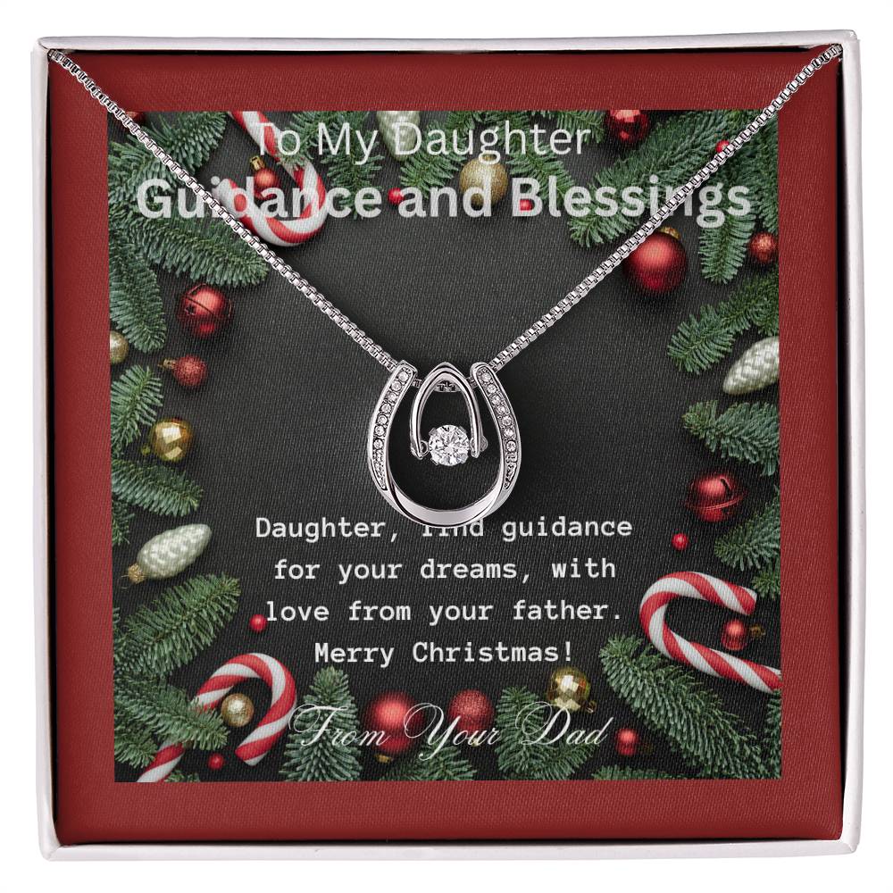 To My Daughter, Guidance and Blessings | Pendant Necklace | For her dreams on Christmas
