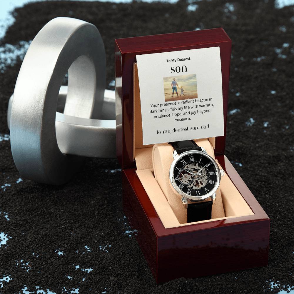 To My Precious Son | An exquisite Open Watch meticulously crafted to your style