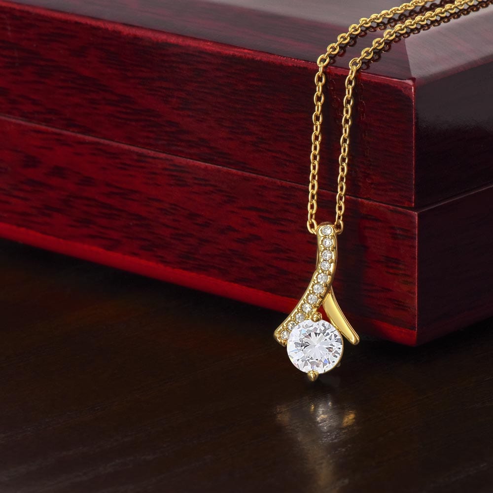 To Beloved Grandmother | Alluring Beauty Necklace | Gold Finish Jewelry To Say Thank You