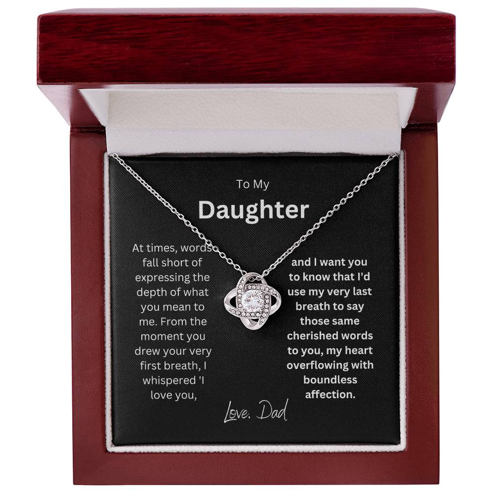 To My Beautiful and Smart Daughter | Precious Love Knot Necklace| Our Bond Forever
