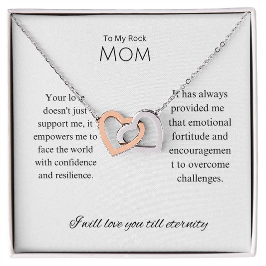 To My Rock Mom | Interlocking Hearts necklace | Expresses my gratitude