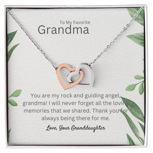 To My Favorite Grandma | Interlocking Hearts necklace | Thank You