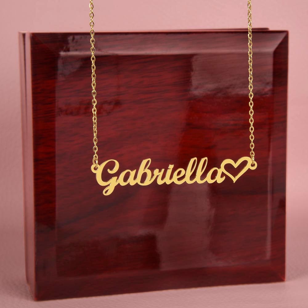 To My Wise Grandma | Customized Heart Name Necklace | Stainless Steel & Gold Finish | To Honor You