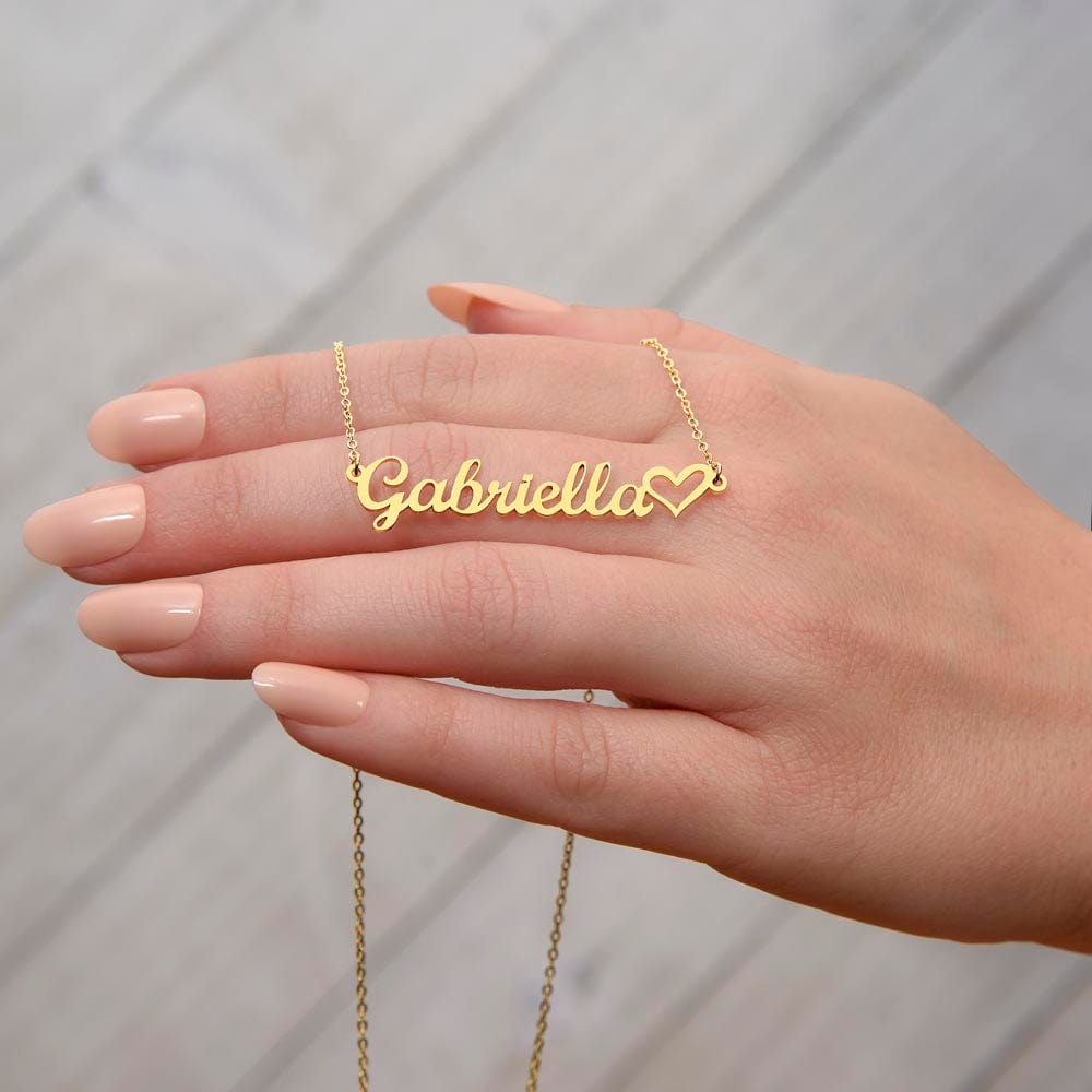 To My Grandma | Personalized Heart Name Necklace | Stainless Steel & Gold Finish | You're The Best