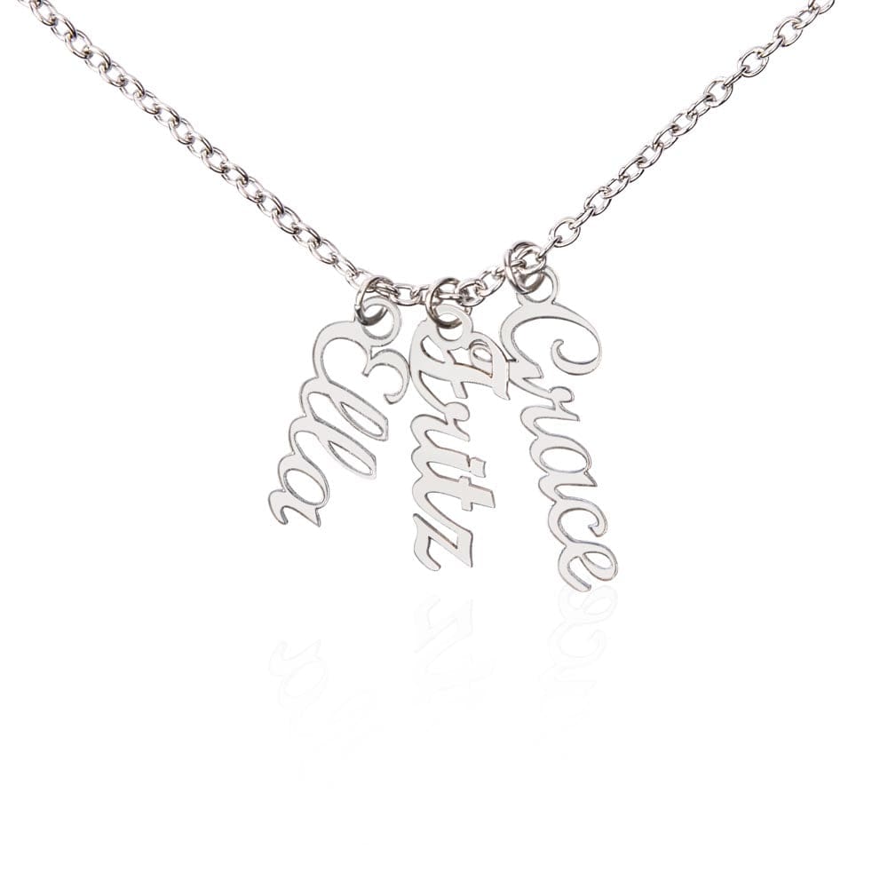 To My Friend | Personalized Vertical Name Necklace | Let's hold on fast to what we have going on