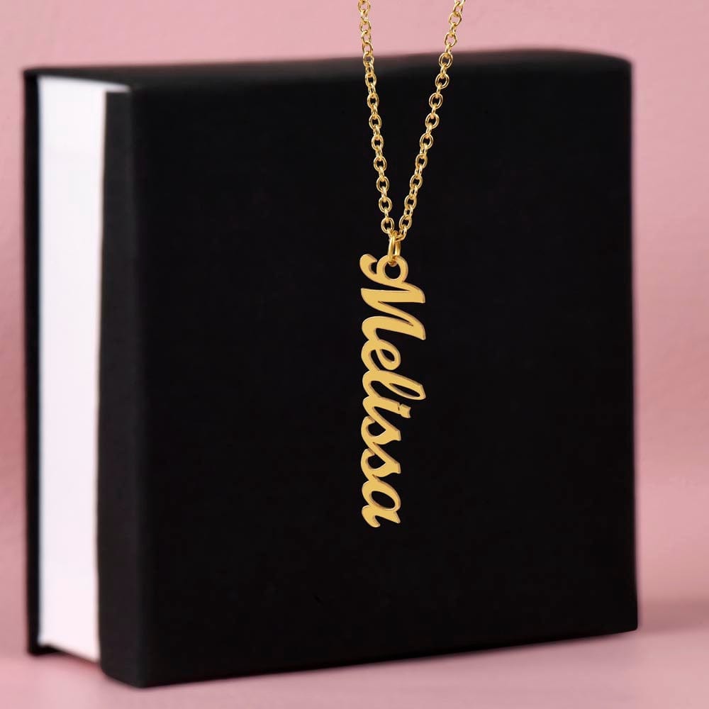 To My Friend | Personalized Vertical Name Necklace | Let's hold on fast to what we have going on