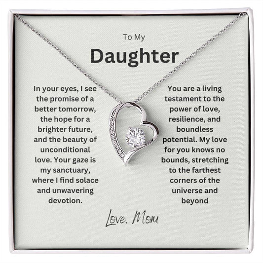 To My Daughter | Forever Love Necklace | Gorgeous gemstone worthy of a Princess