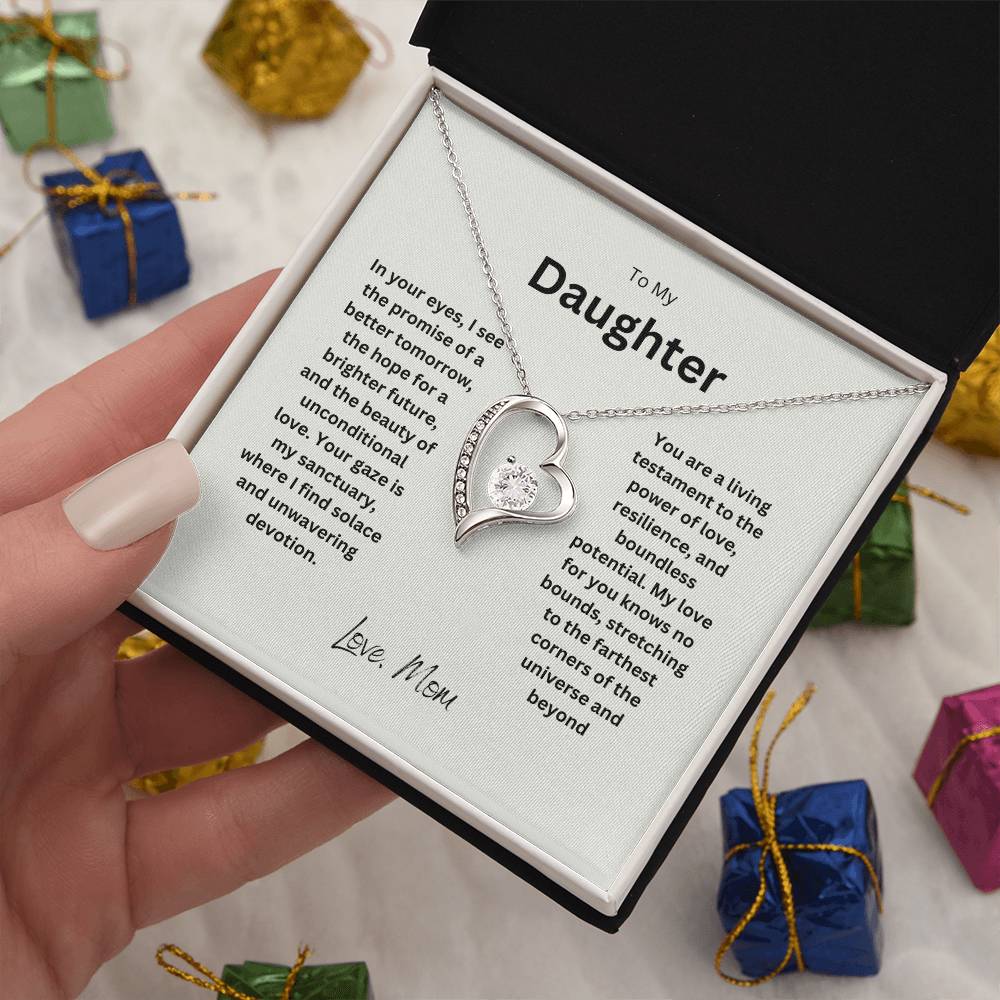 To My Daughter | Forever Love Necklace | Gorgeous gemstone worthy of a Princess